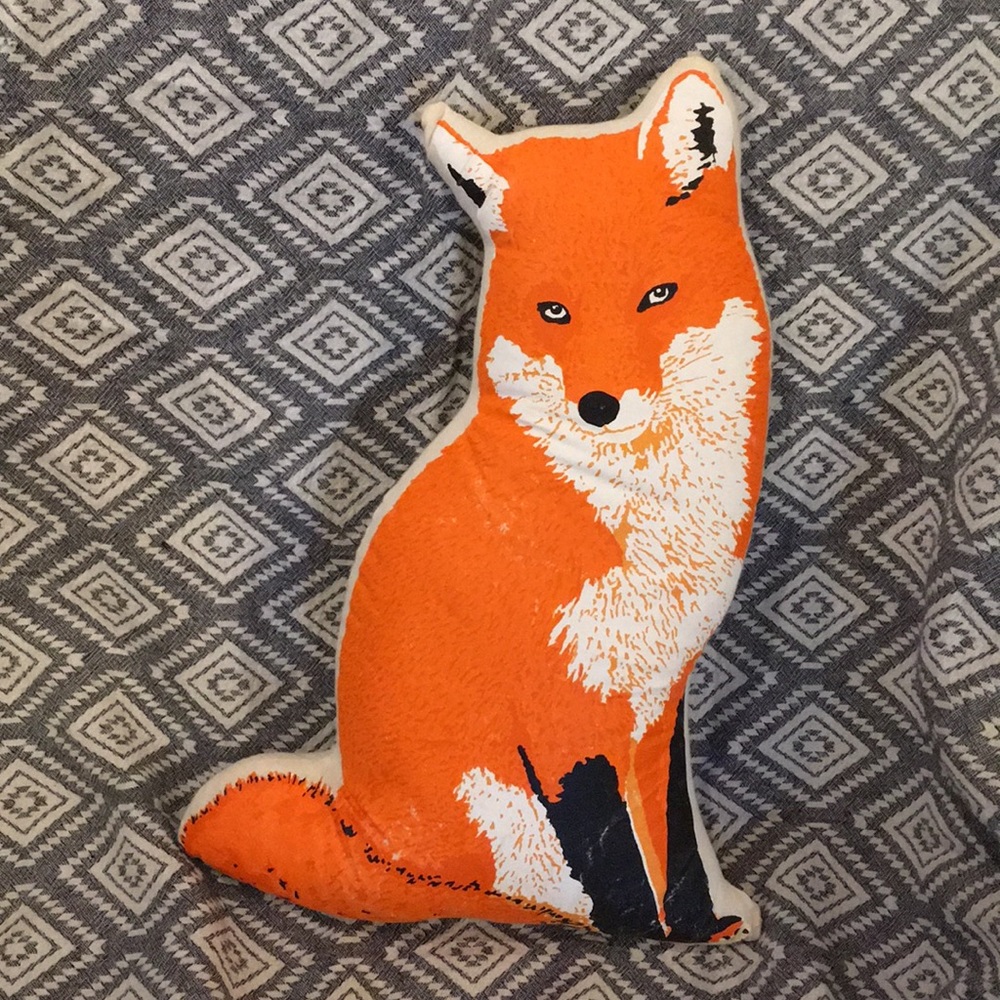 Cute fox pillow! Handmade